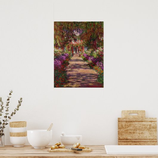 Poster Claude Monet | A Pathway in Monet's Garden (Cuisine)