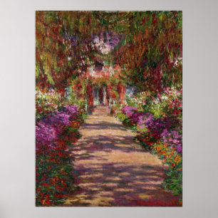 Poster Claude Monet   A Pathway in Monet's Garden