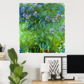 Poster Claude Monet : Agapanthus (Bureau à domicile)