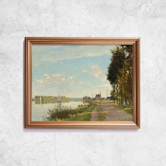 Poster Claude Monet Argenteuil Chateau Rivière