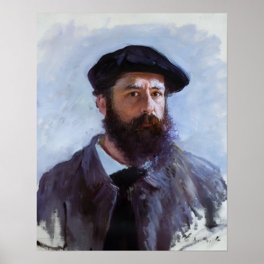 Poster Claude Monet, Autoportrait avec un béret, (Devant)