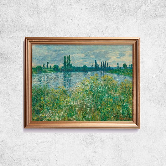 Poster Claude Monet Banks De La Seine Ancien Art Français