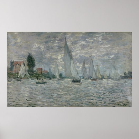 Poster Claude Monet | Bateaux ou Regatta à Argenteuil (Devant)