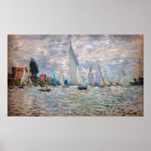 Poster Claude Monet - Bateaux Regatta à Argenteuil