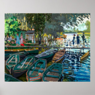 Poster Claude Monet, Bathers at La Grenouillè re, 1869