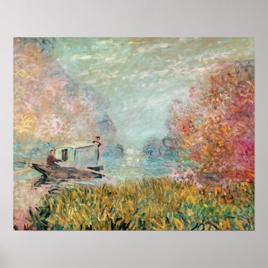 Poster Claude Monet | Boat Studio on the Seine (Devant)