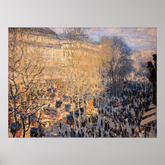Poster Claude Monet - Boulevard des Capucines à Paris (Devant)