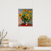 Poster Claude Monet - Bouquet de tournesols (Cuisine)