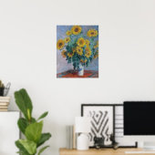 Poster Claude Monet - Bouquet De Tournesols, (Bureau à domicile)
