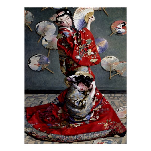 Poster Claude Monet Camille Monet En Costume Japonais (Devant)