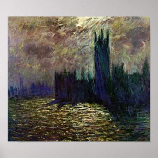 Poster Claude Monet-Chambres du Parlement (Devant)
