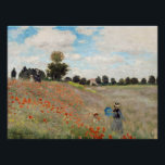 Poster Claude Monet - Champ de pavot<br><div class="desc">Poppy Field / Poppies sauvages,  près d'Argenteuil / Les Coquelicots - Claude Monet en 1873</div>