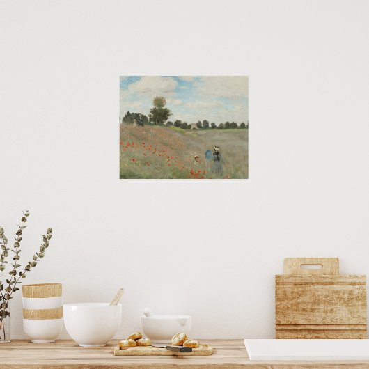 Poster Claude Monet - Champ de pavot (Cuisine)