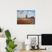 Poster Claude Monet - Champ de Tulipes en Hollande (Bureau à domicile)