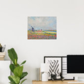 Poster Claude Monet - Champs de tulipe près de La Haye (Bureau à domicile)