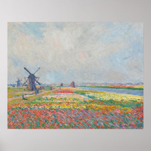 Poster Claude Monet - Champs de tulipe près de La Haye (Devant)