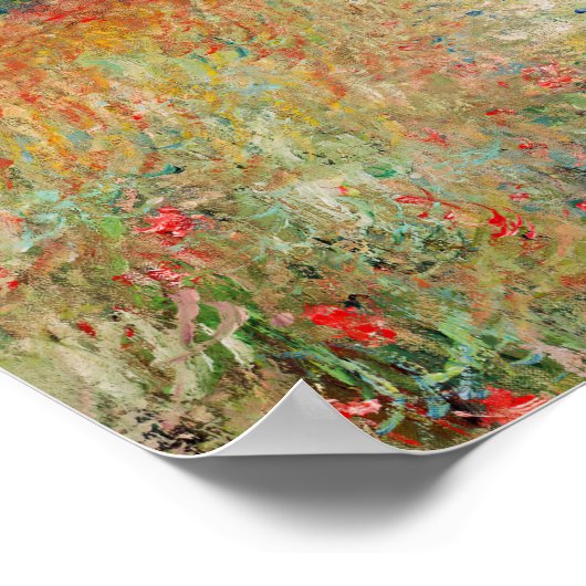 Poster Claude Monet - Chemin dans les champs de blé à Pou (Coin)