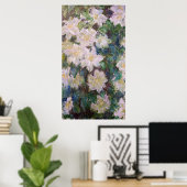 Poster Claude Monet - Clematis blanc (Bureau à domicile)