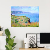 Poster Claude Monet : Cliff près de Pourville (Bureau à domicile)