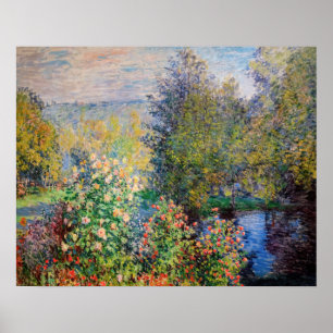 Poster Claude Monet - Coin de jardin à Montgeron