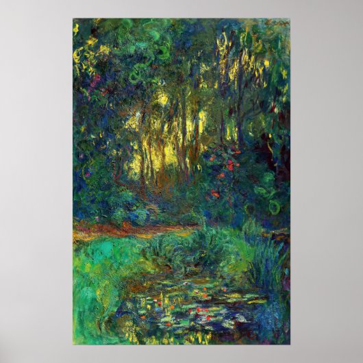 Poster Claude Monet - Coin d'un étang avec des Nénuphars (Devant)
