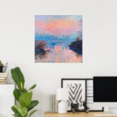 Poster Claude Monet - Coucher De Soleil Sur La Seine (Bureau à domicile)