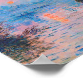 Poster Claude Monet - Coucher De Soleil Sur La Seine (Coin)