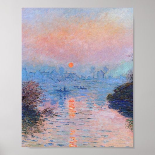 Poster Claude Monet - Coucher De Soleil Sur La Seine (Devant)