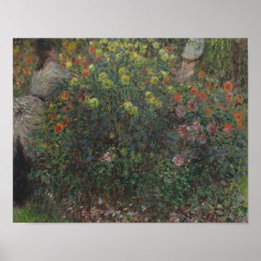 Poster Claude Monet - Dames en Fleurs (Devant)