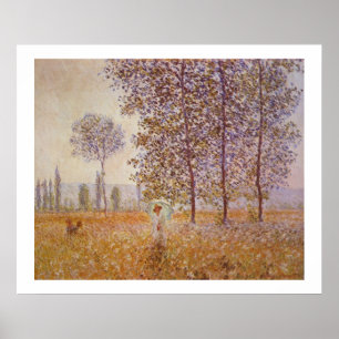 Poster Claude Monet - effet de lumière du soleil sous les