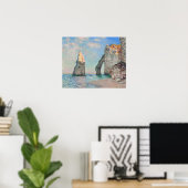 Poster Claude Monet - Falaises à Etretat (Bureau à domicile)