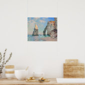 Poster Claude Monet - Falaises à Etretat (Cuisine)