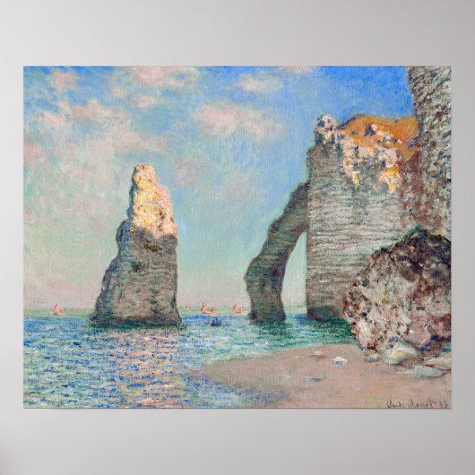 Poster Claude Monet - Falaises à Etretat (Devant)