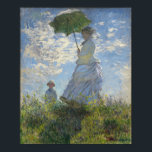 Poster Claude Monet Femme Avec Parasol<br><div class="desc">Claude Monet Woman With A Parasol / Madame Monet And Her Son Fils (1875) Claude Monet est un fondateur de la peinture impressionniste française. La belle scène paysagère de Monet dépeint Camille, en robe blanche, avec un casquette voilé, transportant un parasol. Le fils de Monet � se tient debout dans...</div>