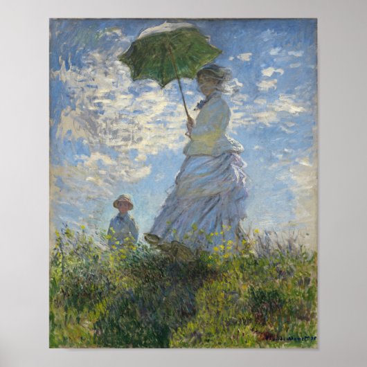 Poster Claude Monet Femme Avec Parasol (Devant)