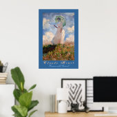 Poster Claude Monet : Femme avec parasol (Bureau à domicile)