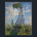 Poster Claude Monet - Femme avec Parasol La Promenade<br><div class="desc">En Claude Monet, le chef-d'oeuvre impressionniste emblématique, "Femme avec un parasol - Madame Monet et Son Fils", capture une scène extérieure sereine. Peinte en 1875, l'oeuvre présente l'épouse et le fils de Monet se promenant dans un champ ensoleillé et luxuriant, avec des coups de pinceau dynamiques qui mettent l'accent sur...</div>