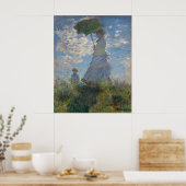 Poster Claude Monet - Femme avec Parasol La Promenade (Cuisine)