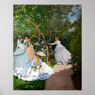 Poster Claude Monet - Femmes dans le jardin