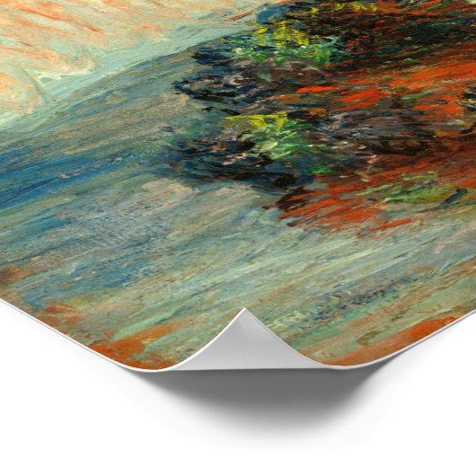 Poster Claude Monet - Fleurs d'artichauts de Jérusalem (Coin)