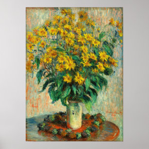 Poster Claude Monet - Fleurs d'artichauts de Jérusalem