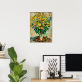Poster Claude Monet - Fleurs d'artichauts de Jérusalem (Bureau à domicile)