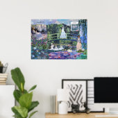Poster Claude Monet Floral Paysage Collage (Bureau à domicile)