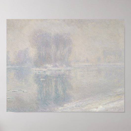 Poster Claude Monet - Flottes de glace (Devant)