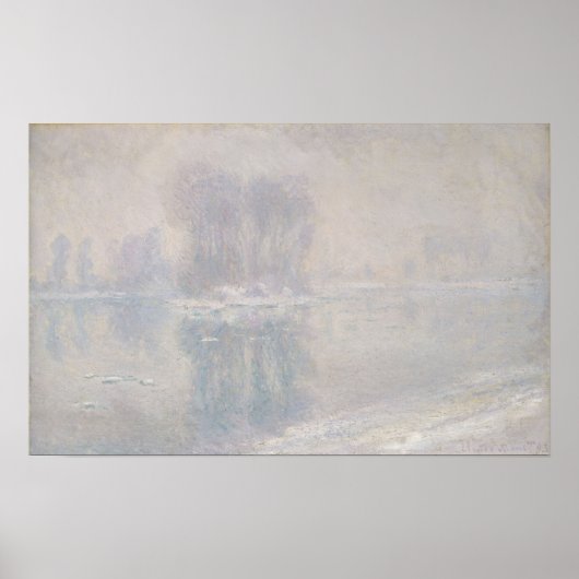 Poster Claude Monet | Flottes de glace (Devant)