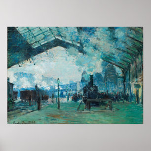 Poster Claude Monet France Train Railroad Travel Art