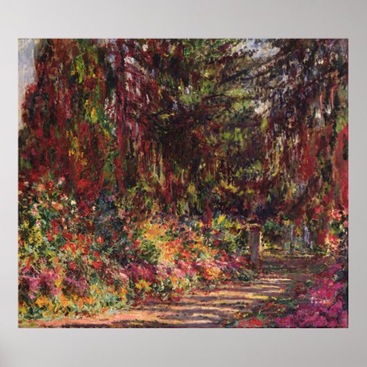Poster Claude Monet | Garden Path at Giverny (Devant)