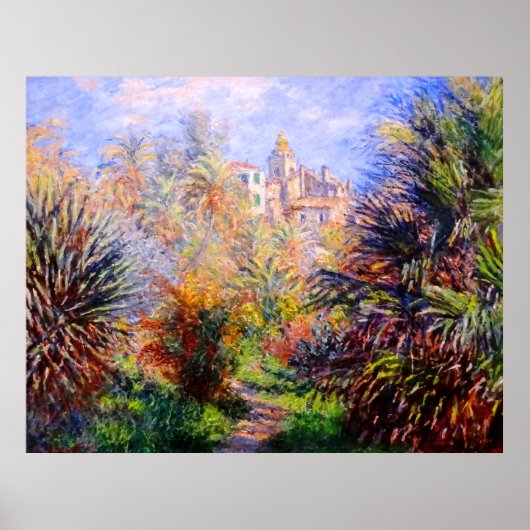Poster Claude Monet: Gardens of the Villa Moreno Bordighe (Devant)