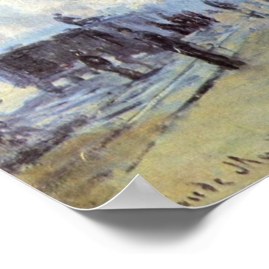 Poster Claude Monet - Gare Saint Lazare in Paris (Coin)