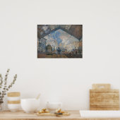 Poster Claude Monet - Gare Saint-Lazare Vue extérieure (Cuisine)